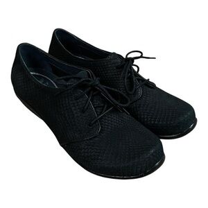 Dansko Olive Oxford Lace Up Shoes Women’s 7 Black Leather